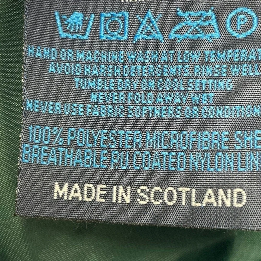 Sunderland of‎ Scotland Classic Golf Pullover Shirt Houndstooth Green Blue Sz XL